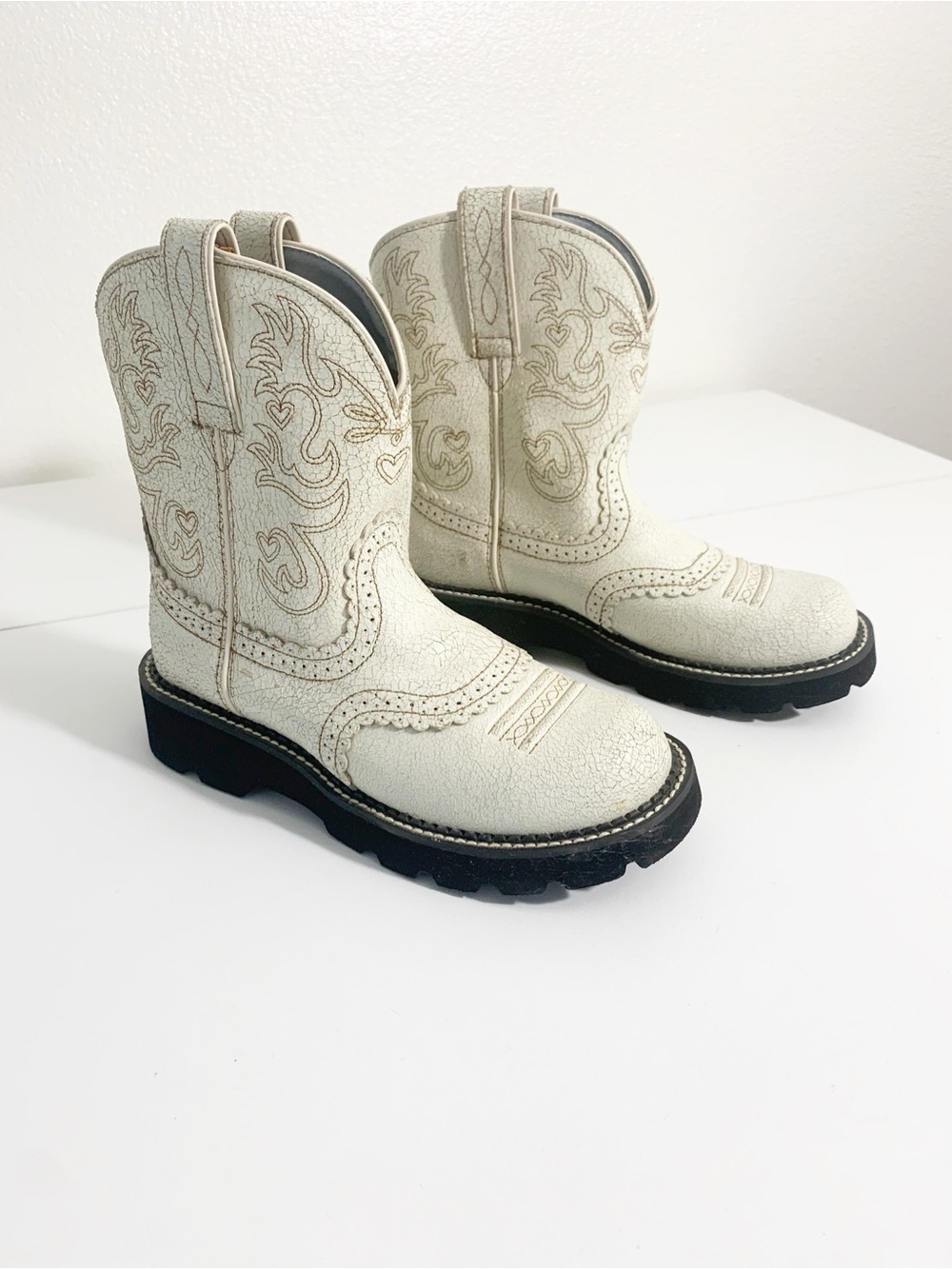 ARIAT Fatbaby Western Snake Emboss Boots ~ 7